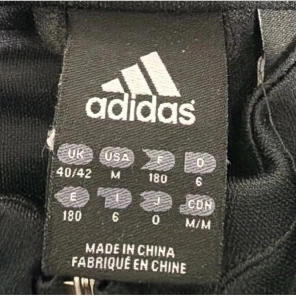 Adidas Climacool Track Jacket, Black/White 3 Stripe Full Zip Sz. Medium
